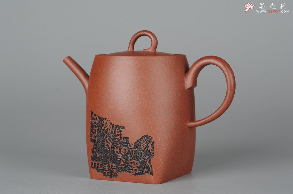 紫砂壶图片：何瑞精心装饰全手工舍得套组6件套 - 美壶网