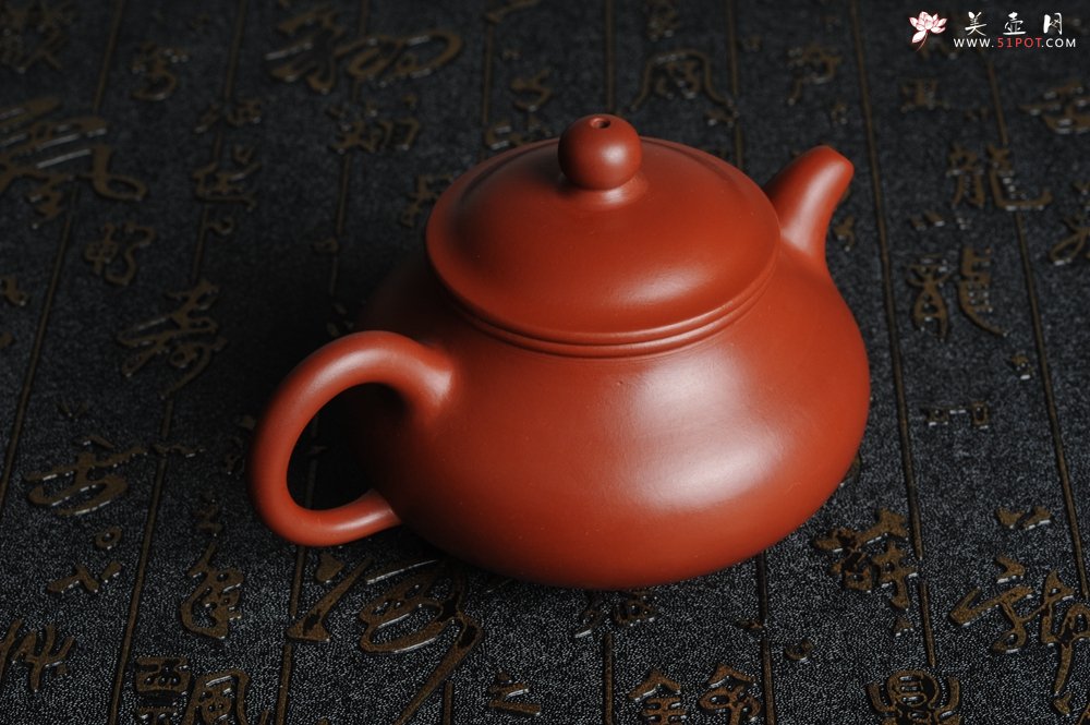 紫砂壶图片：美壶特惠 大红袍朱泥 非铁红色素泥 潘壶 - 美壶网