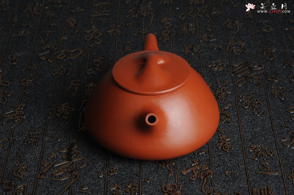 紫砂壶图片：百分百全手工优质朱泥石瓢壶 - 美壶网