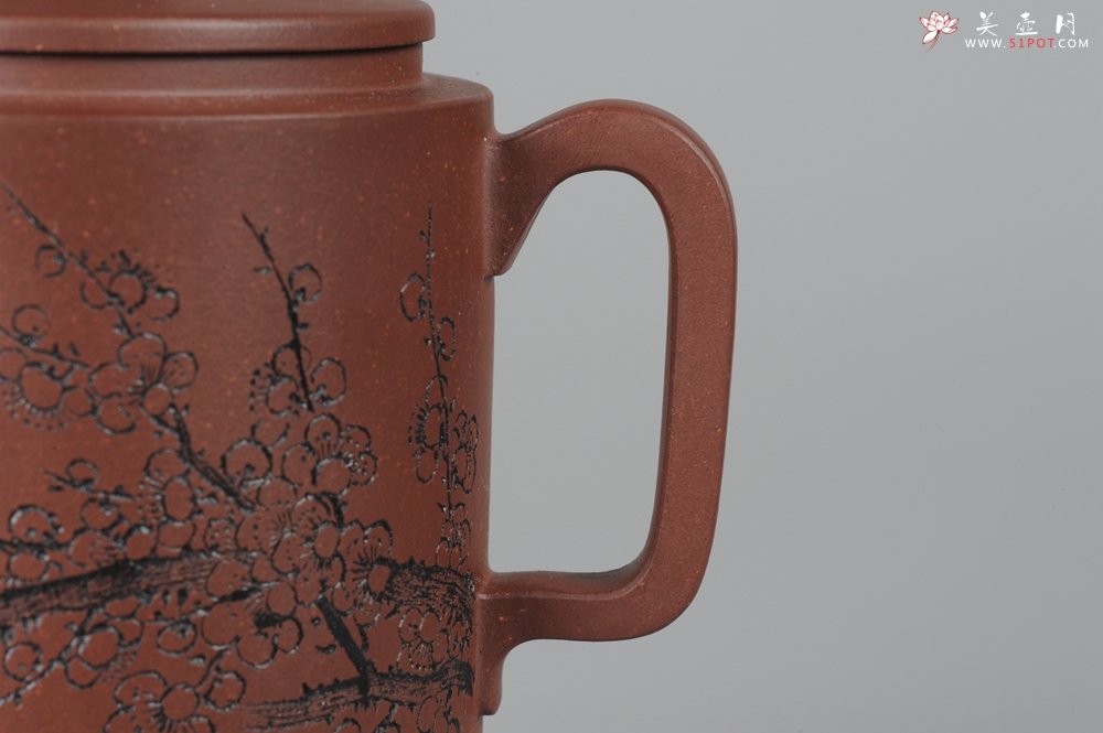 紫砂壶图片：助理美术师唐文全手作品 圆础 助理工艺美术师袁德波刻绘 - 美壶网