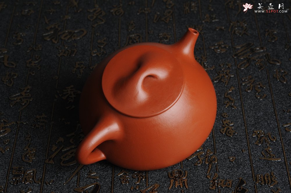 紫砂壶图片：百分百全手工优质朱泥石瓢壶 - 美壶网