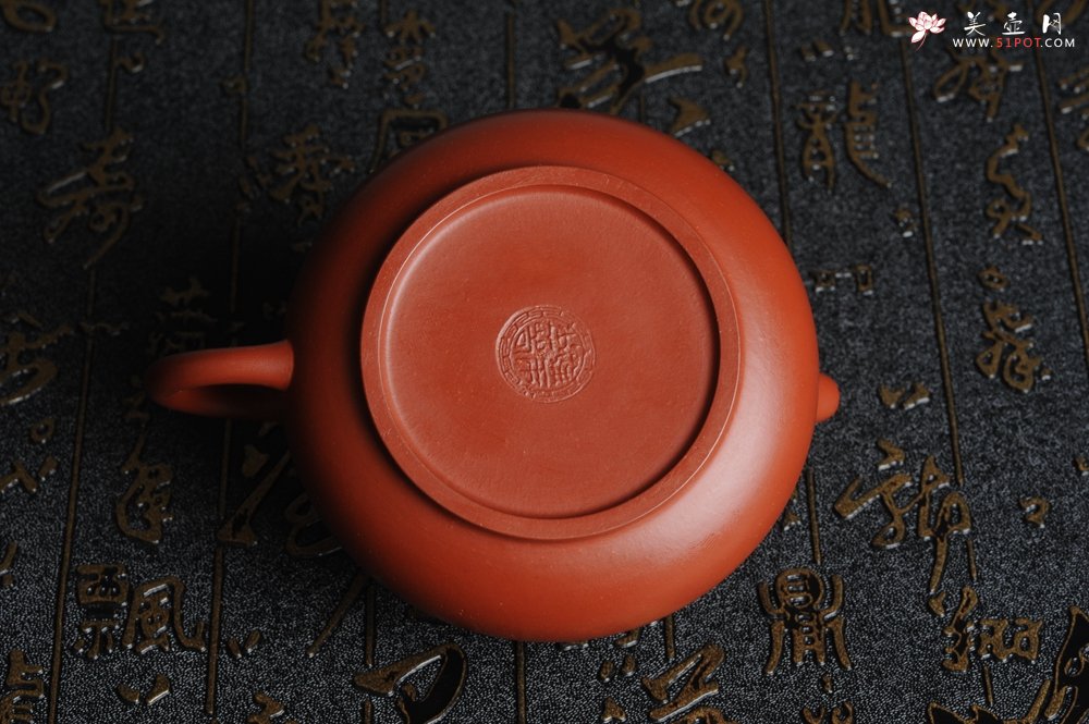 紫砂壶图片：美壶特惠 大红袍朱泥 非铁红色素泥 潘壶 - 美壶网