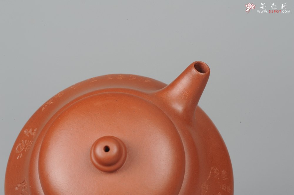 紫砂壶图片：小红泥也是朱泥全手工葫芦 司磊精心装饰 - 美壶网