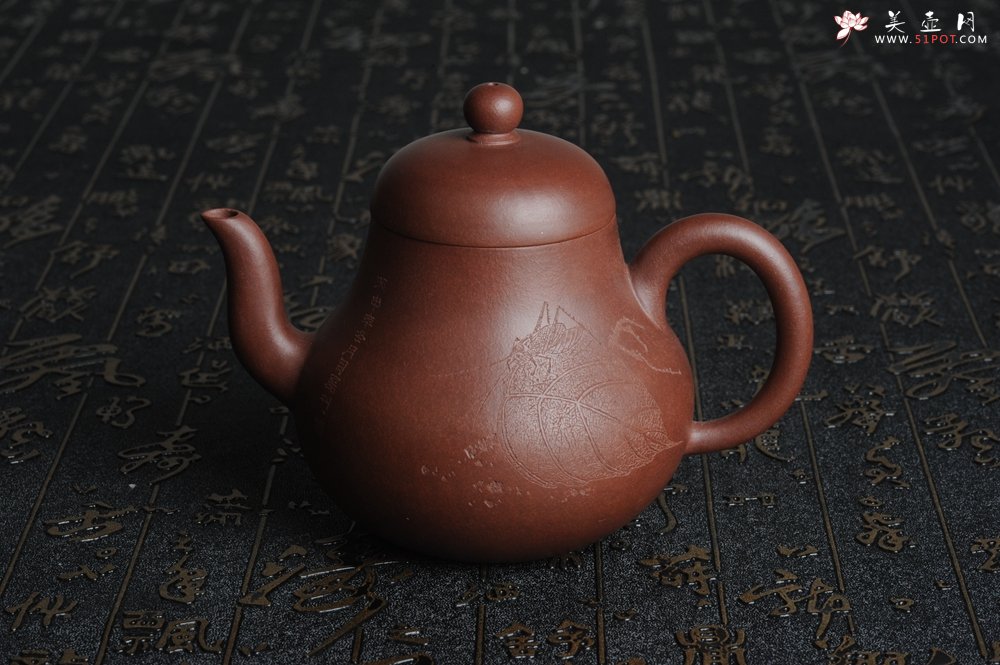 紫砂壶图片：优质紫泥 全手工 思亭 - 美壶网