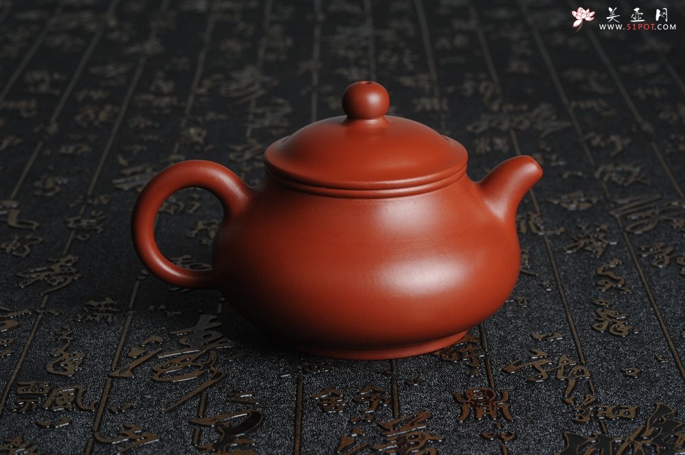 紫砂壶图片：美壶特惠 大红袍朱泥 非铁红色素泥 潘壶 - 美壶网
