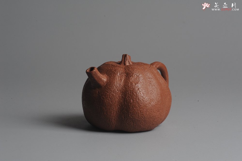 紫砂壶图片：全手工文人小瓜 泥料油润 肌理丰富 - 美壶网