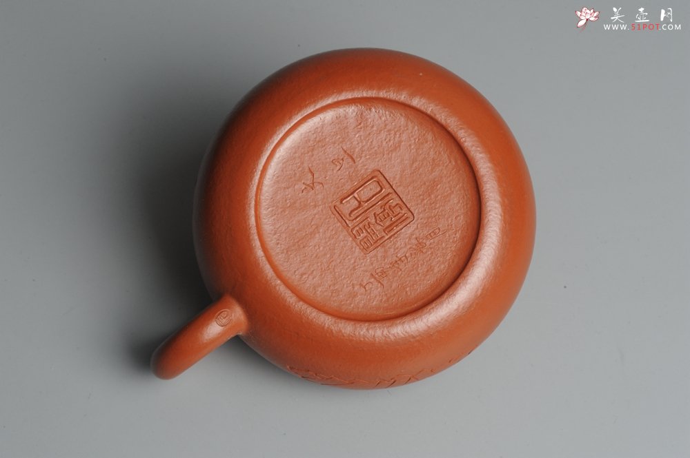 紫砂壶图片：优质赵庄朱泥全手工文旦 方健双刀文气装饰 - 美壶网