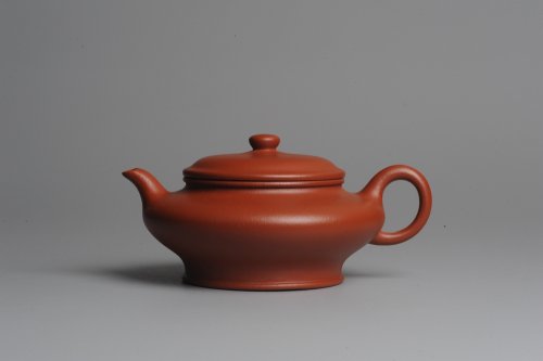 美壶定制紫砂壶 美壶特惠 小红泥虚扁 