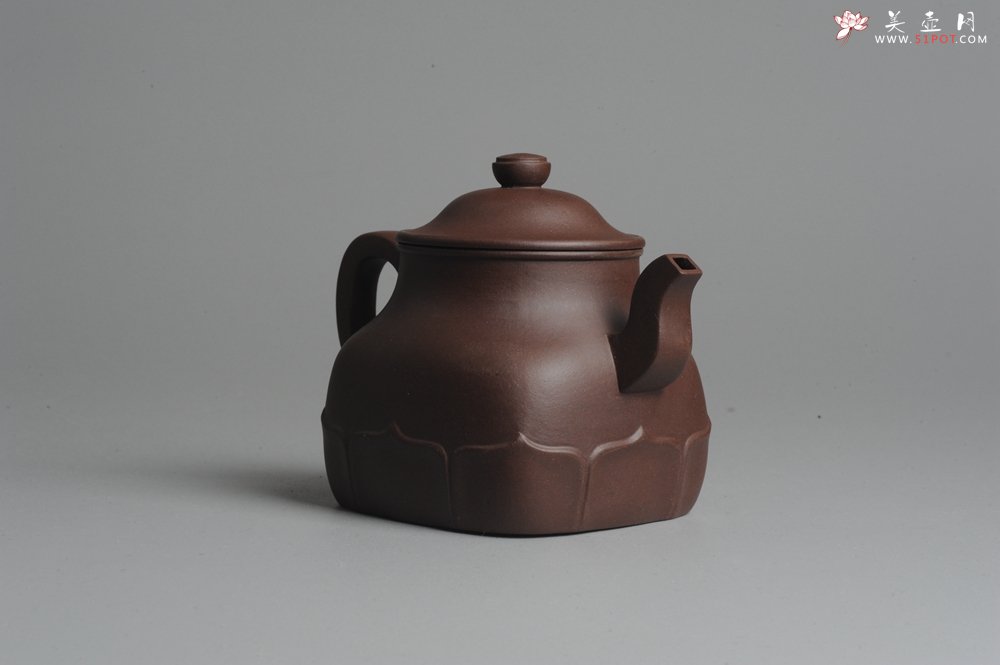 紫砂壶图片：美壶特惠 老紫泥莲灯壶 - 美壶网