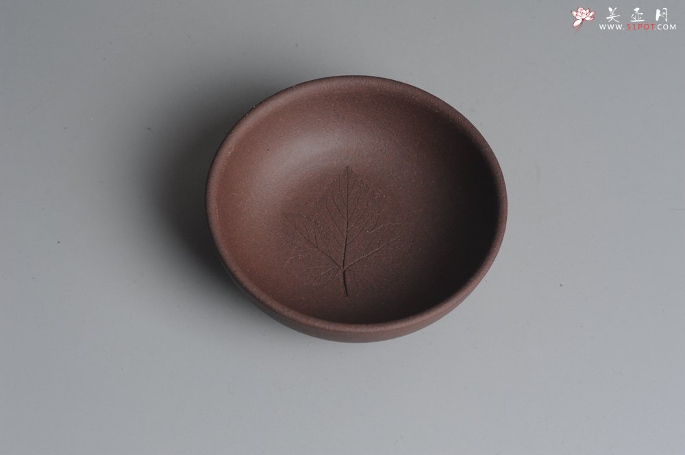 紫砂壶图片：紫泥叶子品茗杯 不包邮 - 美壶网