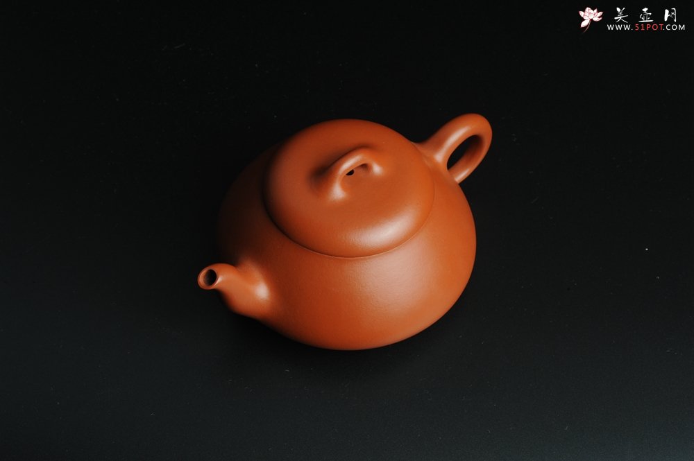 紫砂壶图片：美壶特惠 非铁红色素泥 优质朱泥端庄秀雅汉棠石瓢 - 美壶网