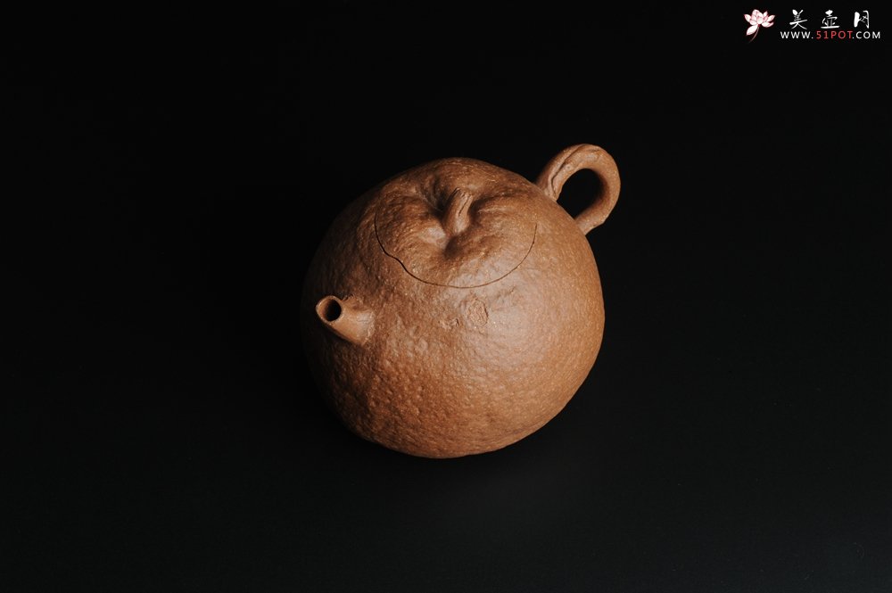 紫砂壶图片：仿生花货 全手工文人小福橘 肌理丰富 - 美壶网