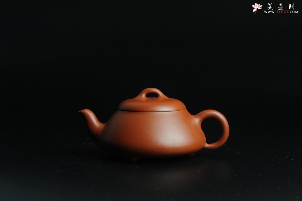 紫砂壶图片：美壶特惠 非铁红色素泥 优质朱泥端庄秀雅汉棠石瓢 - 美壶网