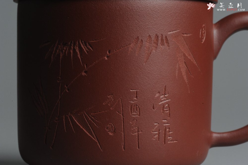 紫砂壶图片：美壶双节特惠 清雅秀竹盖杯 - 美壶网