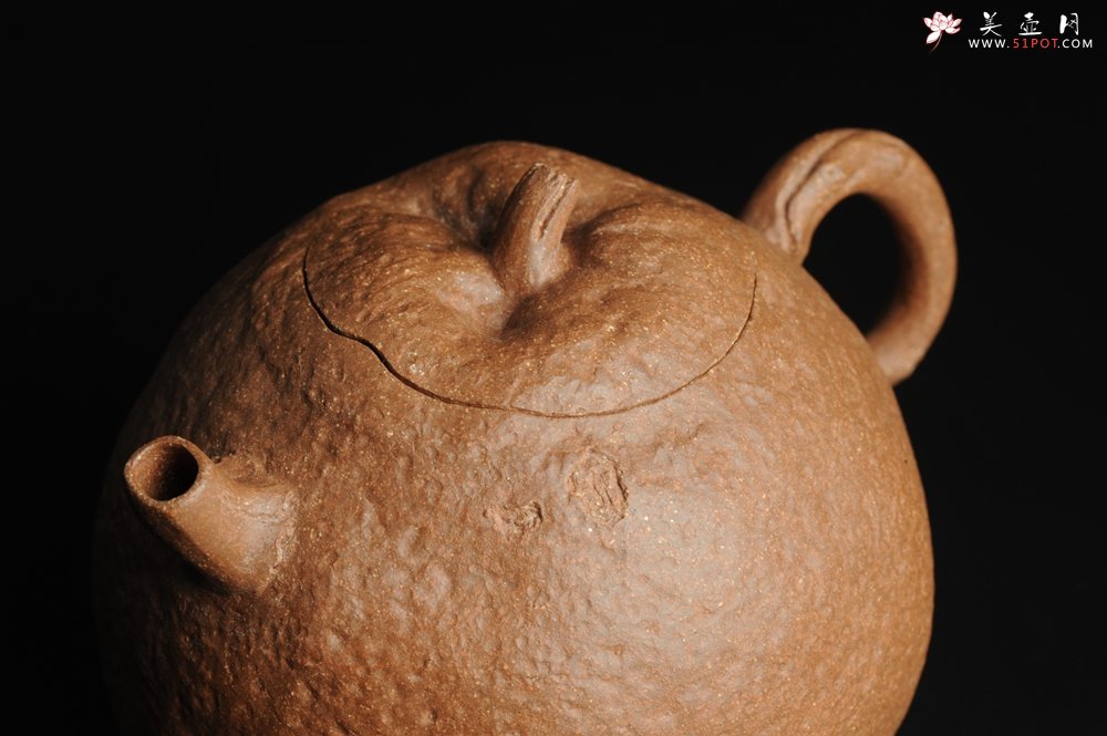 紫砂壶图片：仿生花货 全手工文人小福橘 肌理丰富 - 美壶网