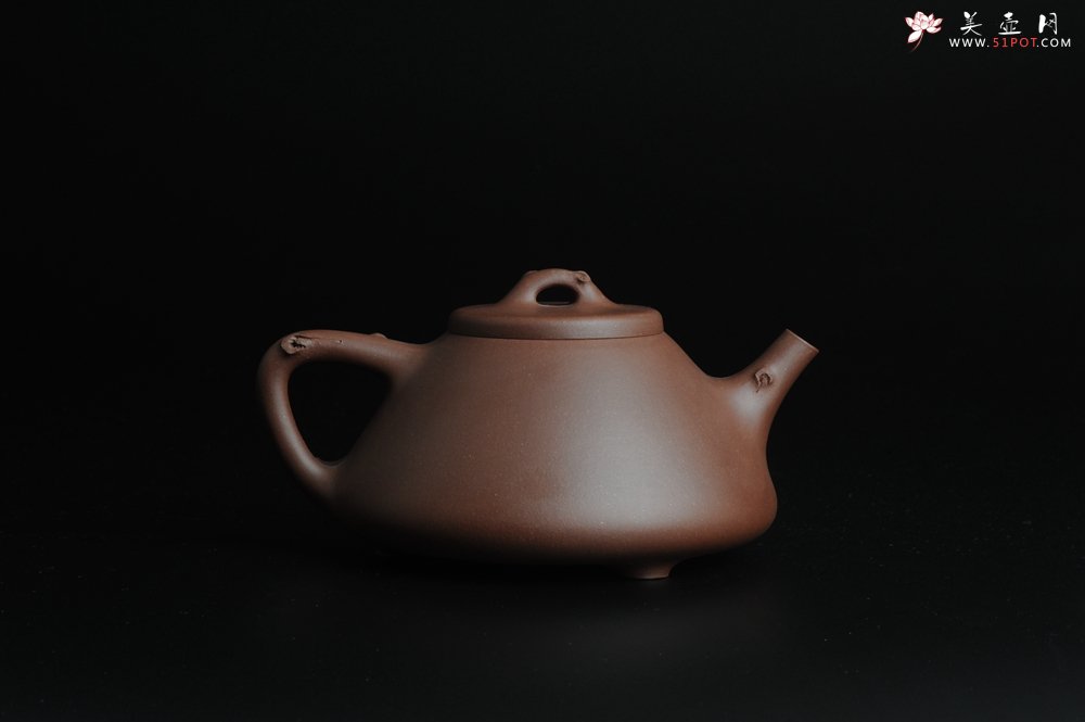 紫砂壶图片：难得老拼紫 全手春华秋实-子冶石瓢 逼真生动 - 美壶网