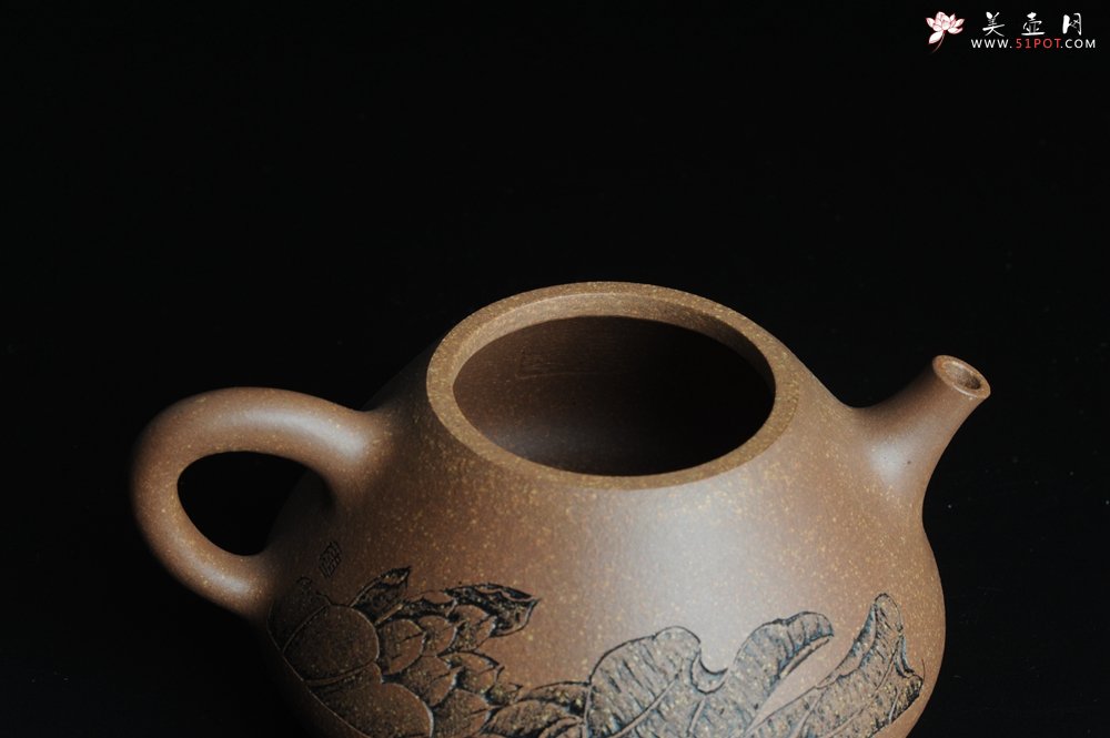 紫砂壶图片：全手工心舟石瓢 毛国强徒弟陆轶舟文气装饰 - 美壶网