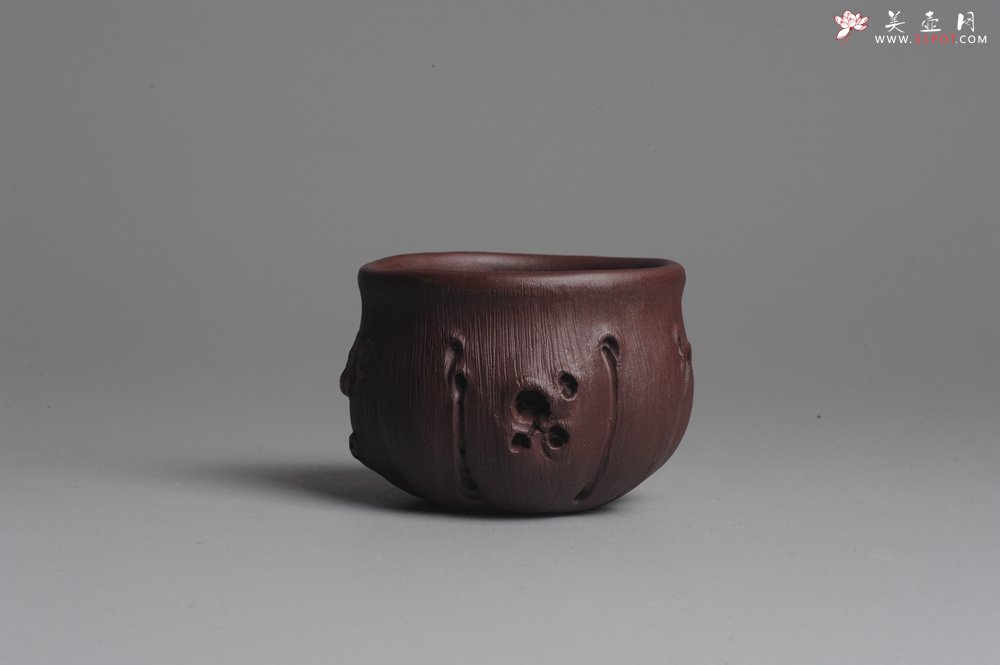 紫砂壶图片：美壶特惠 精品小花货秋叶品茗杯 - 美壶网