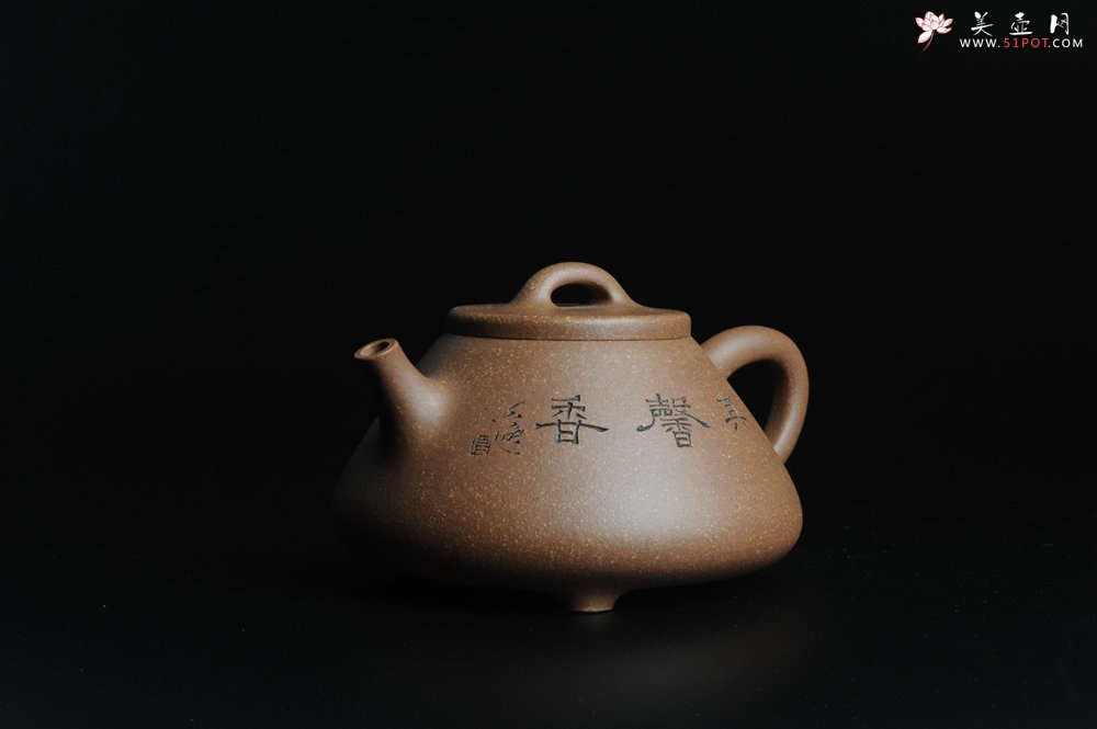 紫砂壶图片：全手工心舟石瓢 毛国强徒弟陆轶舟文气装饰 - 美壶网
