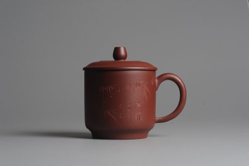 美壶定制紫砂壶 美壶双节特惠 清雅秀竹盖杯 原矿清水泥