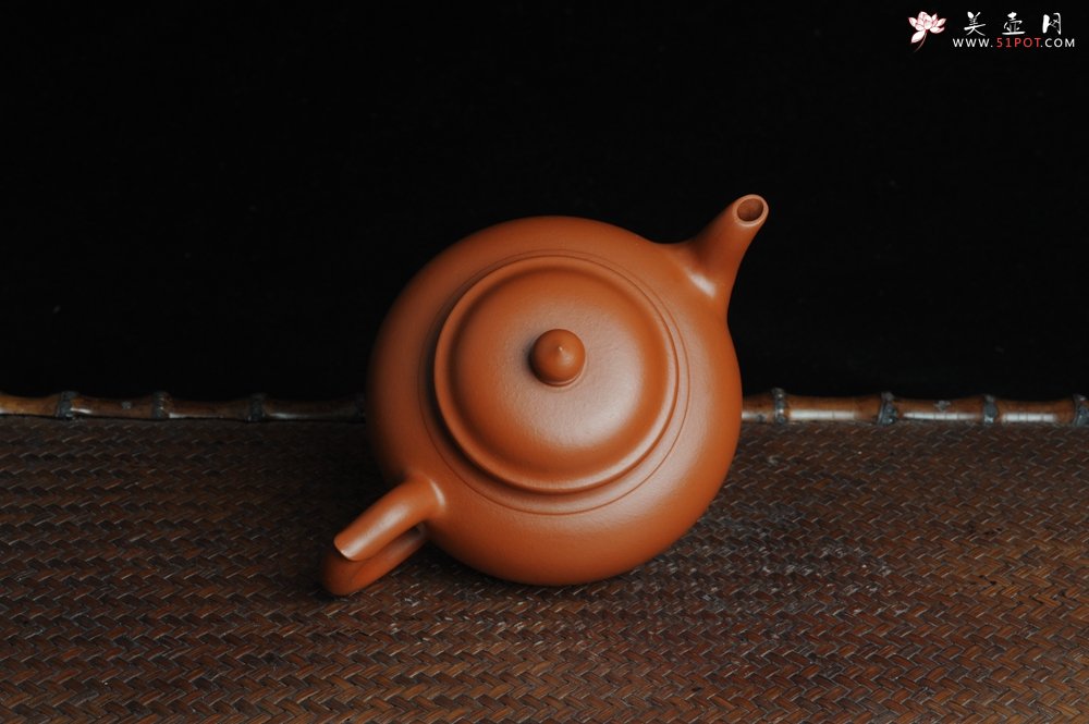 紫砂壶图片：美壶特惠 非铁红色素泥 优质朱泥笑樱壶 - 美壶网