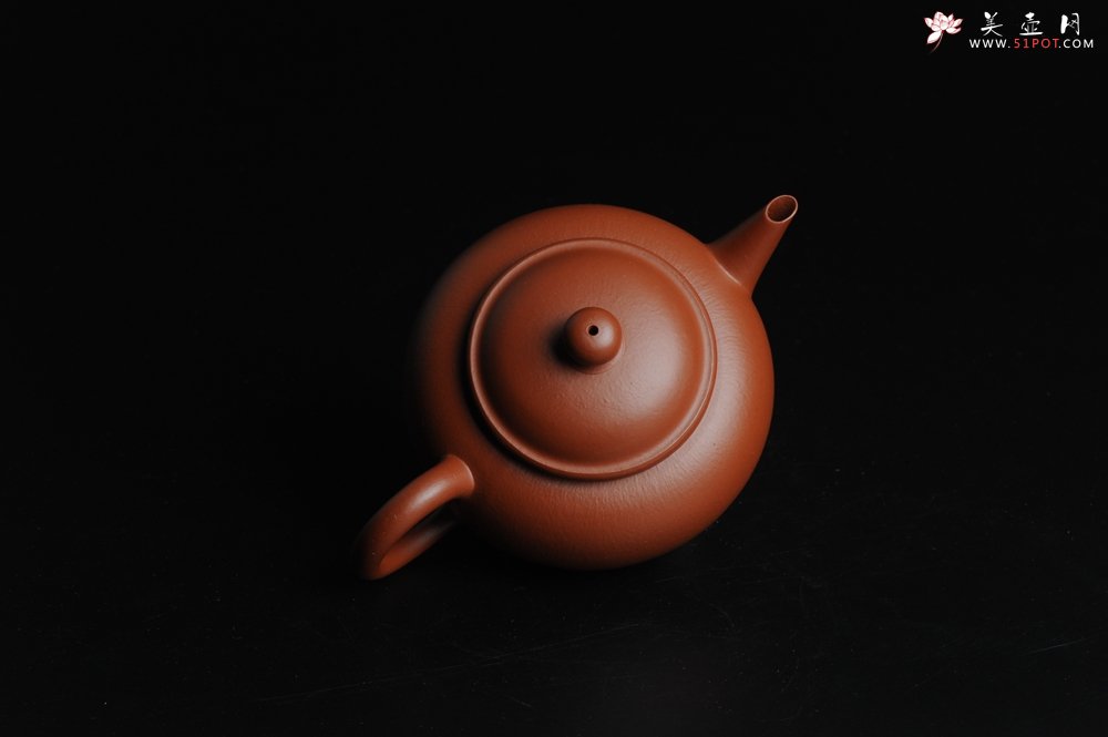 紫砂壶图片：小煤窑朱泥 全手工水平壶 端庄文气 - 美壶网