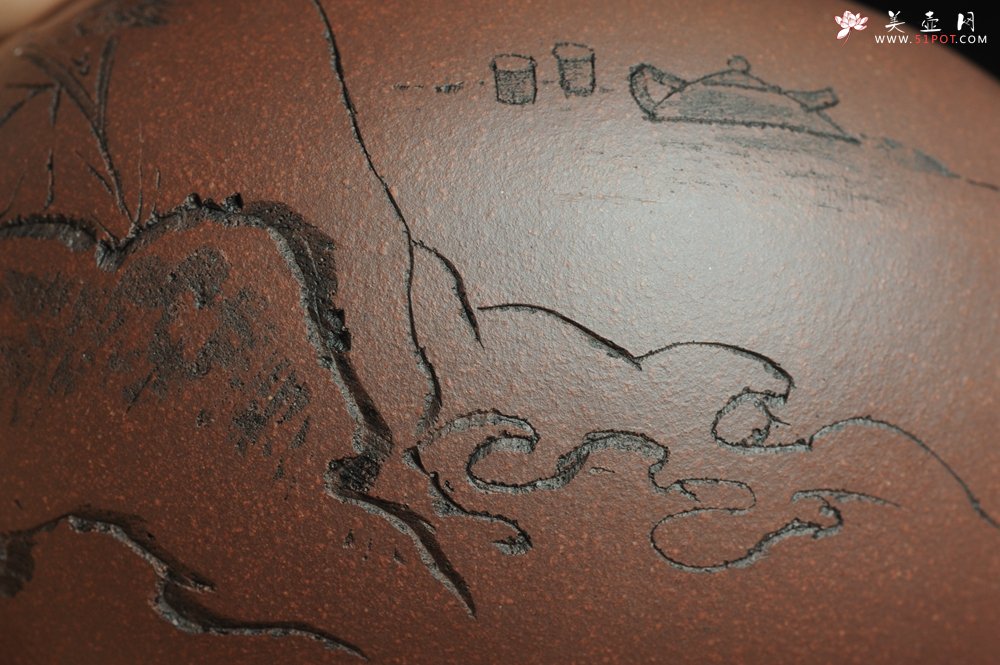 紫砂壶图片：美壶特惠 做工精致山人道洪圆珠 饱满漂亮 出水暴爽 - 美壶网