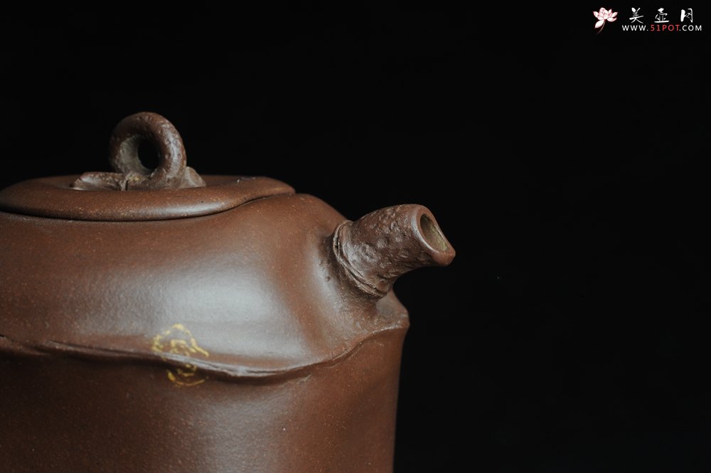 紫砂壶图片：口盖有难度 别具心意 清趣逸品~ 原创全手斑竹 - 美壶网