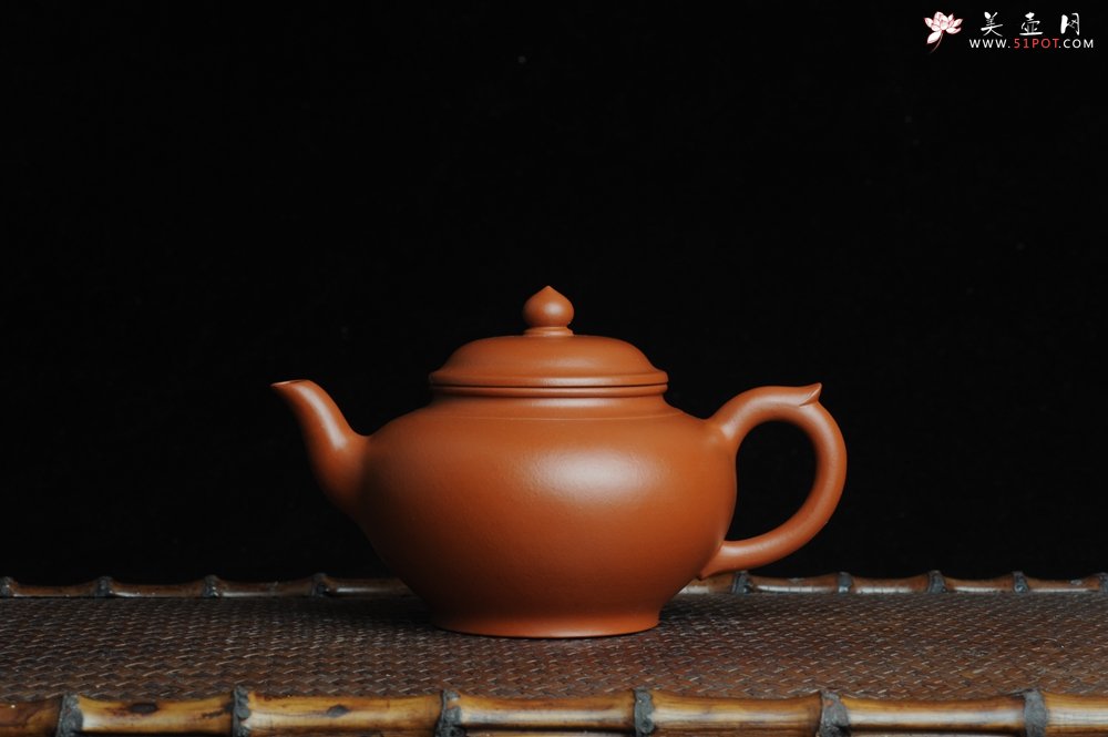 紫砂壶图片：美壶特惠 非铁红色素泥 优质朱泥笑樱壶 - 美壶网