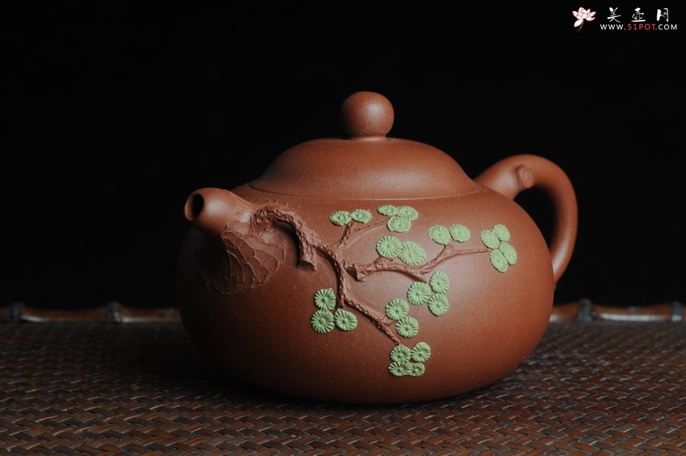 紫砂壶图片：美壶特惠 小花货松花玉乳 - 美壶网