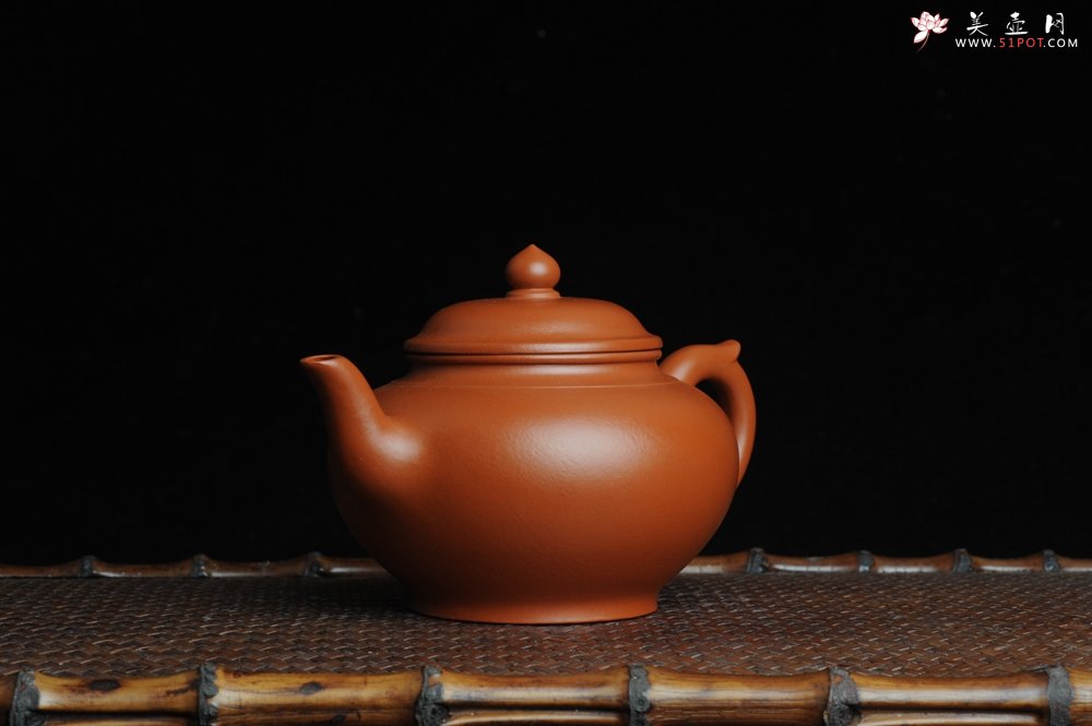 紫砂壶图片：美壶特惠 非铁红色素泥 优质朱泥笑樱壶 - 美壶网