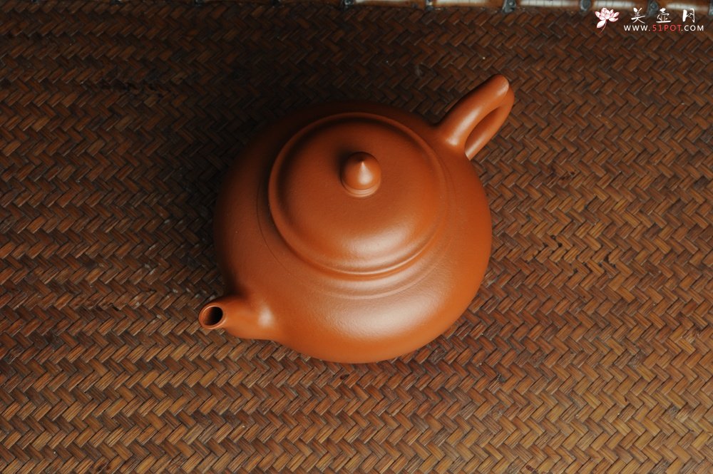 紫砂壶图片：美壶特惠 非铁红色素泥 优质朱泥笑樱壶 - 美壶网