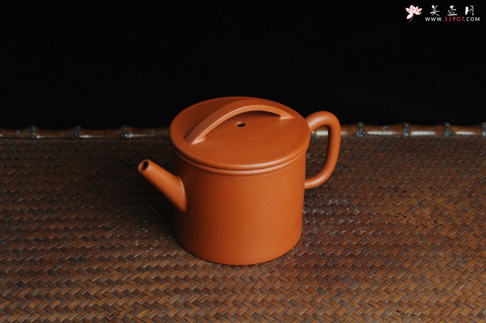紫砂壶图片：优质赵庄朱泥 精品全手工汉瓦 端庄秀雅 大口实用 出水暴爽 - 美壶网