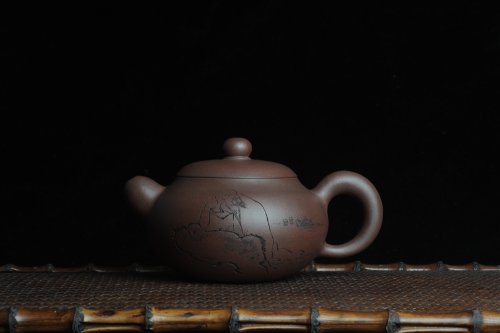 美壶定制紫砂壶 美壶特惠 做工精致山人道洪圆珠 饱满漂亮 出水暴爽 原矿紫泥