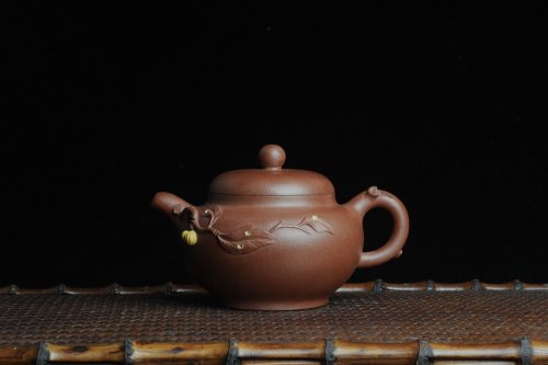 美壶定制紫砂壶 美壶特惠 柿圆壶 原矿清水泥