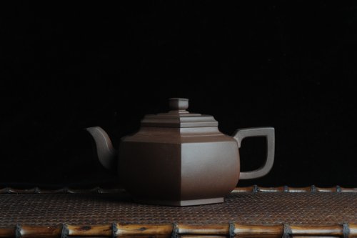 李从兵紫砂壶 全手工六方雪华壶 瑞雪兆丰年 原矿紫泥