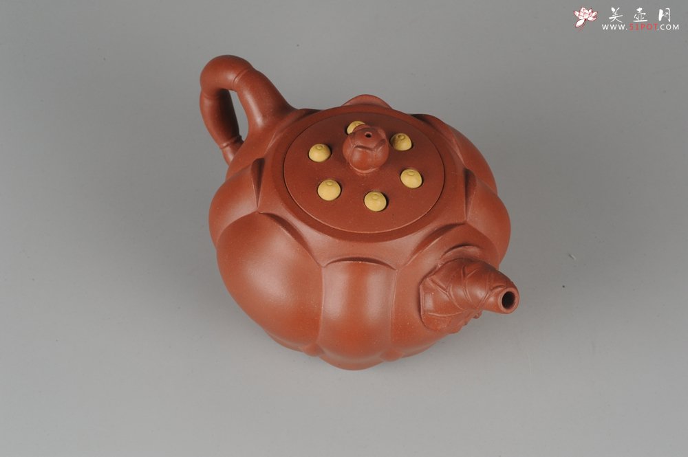 紫砂壶图片：美壶年底特惠 老清水泥秀美莲子壶 - 美壶网