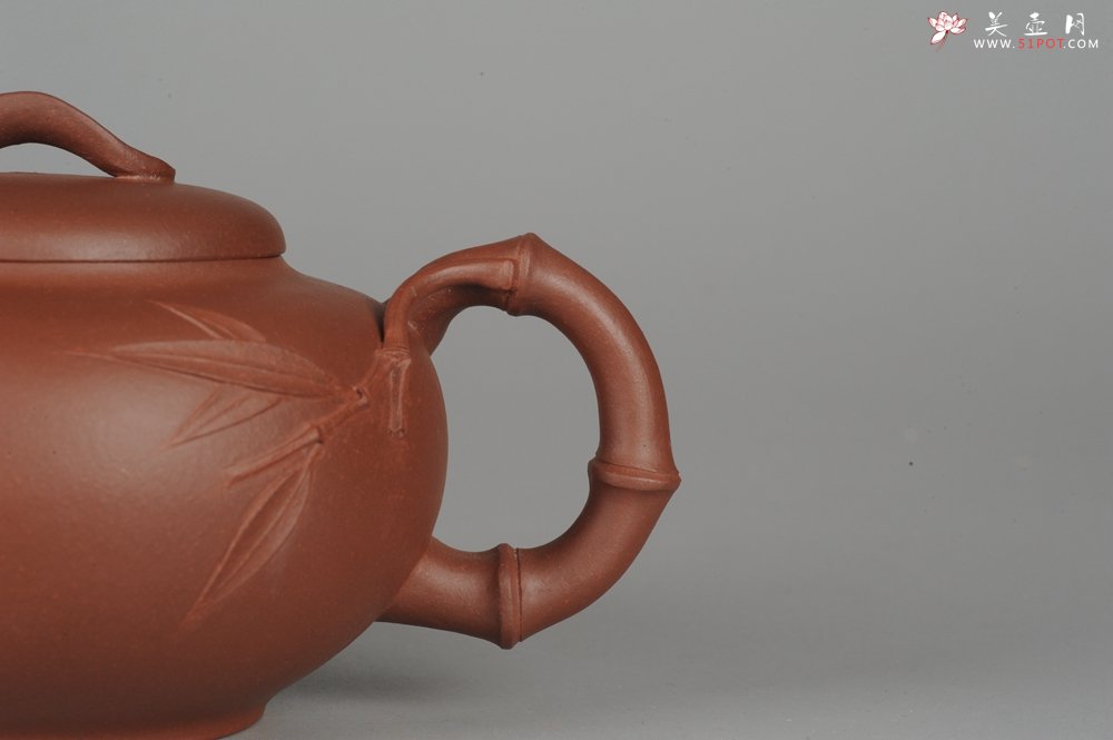 紫砂壶图片：美壶特惠秀竹 贴叶精湛 - 美壶网