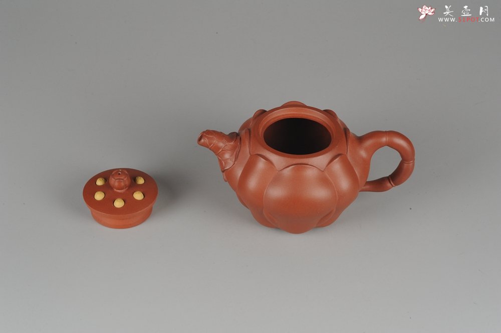 紫砂壶图片：美壶年底特惠 老清水泥秀美莲子壶 - 美壶网