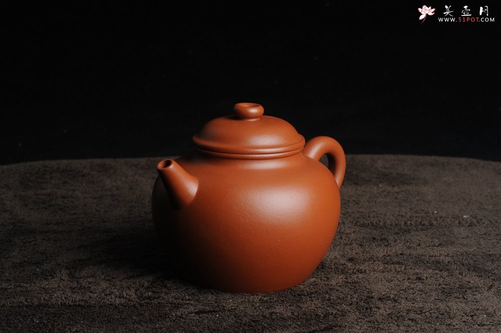 紫砂壶图片：美壶特惠 非铁红色素泥 优质朱泥大彬圈钮 - 美壶网