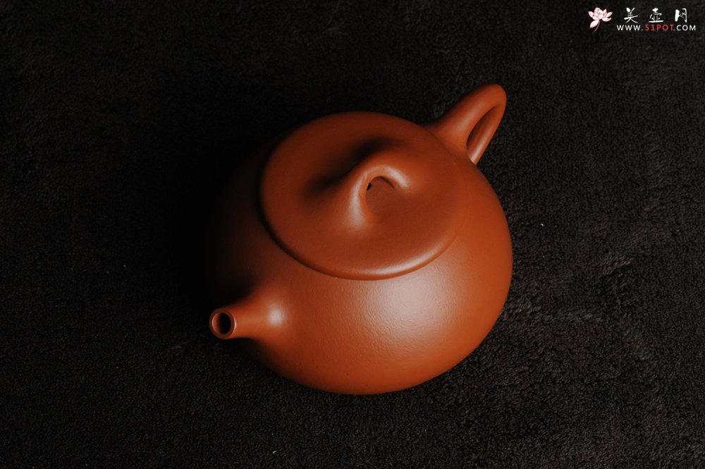 紫砂壶图片：美壶特惠 非铁红色素泥优质朱泥满瓢 平盖石瓢 - 美壶网