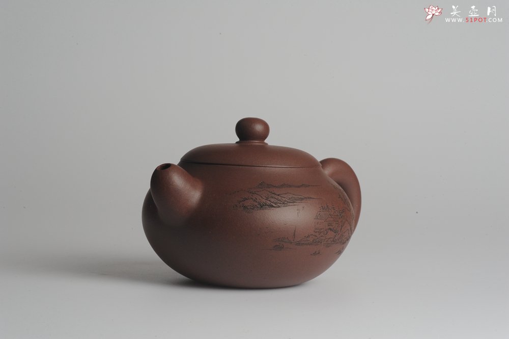 紫砂壶图片：美壶特惠 做工精致山水道洪圆珠 饱满漂亮 出水暴爽  - 美壶网