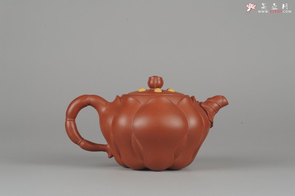 紫砂壶图片：美壶年底特惠 老清水泥秀美莲子壶 - 美壶网