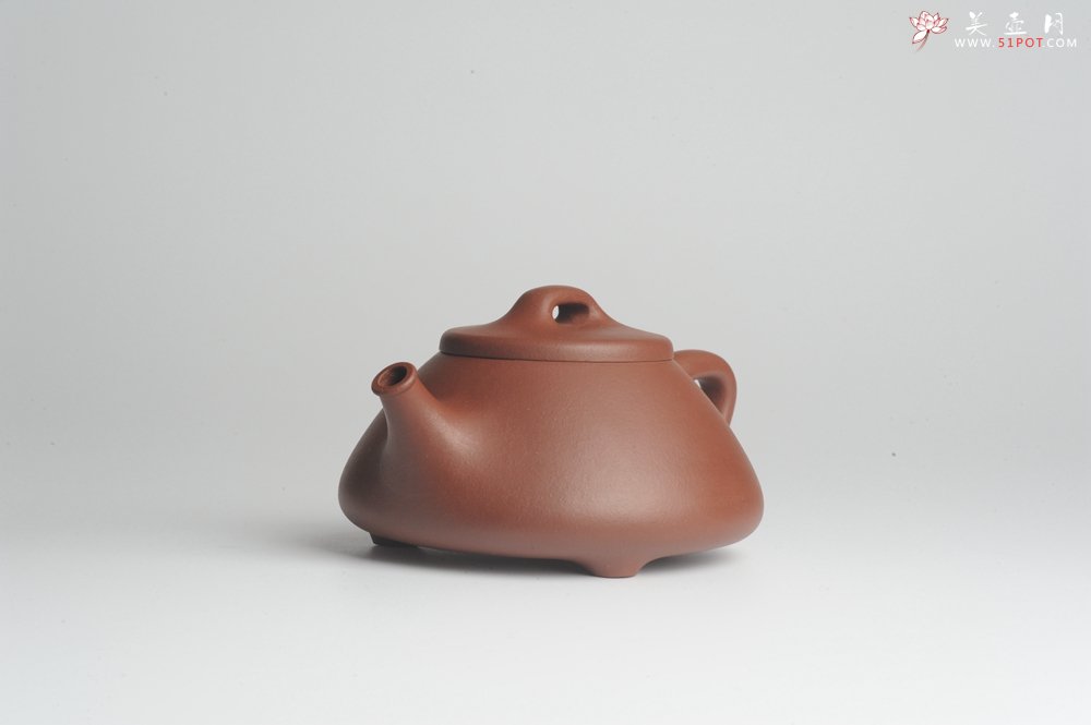紫砂壶图片：美壶特惠 优质紫泥心舟石瓢 - 美壶网