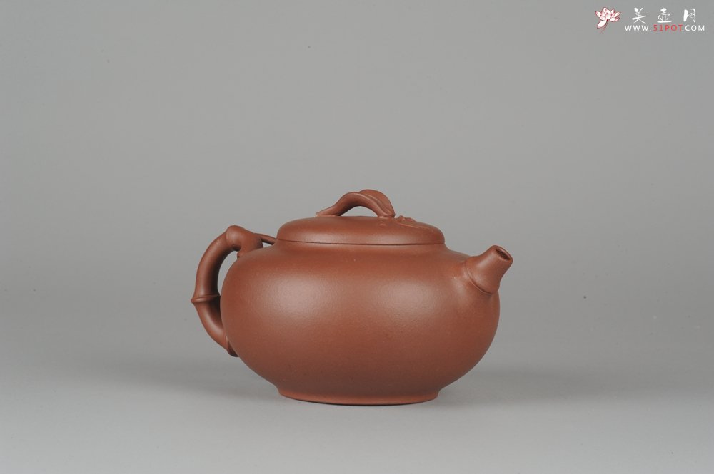 紫砂壶图片：美壶特惠秀竹 贴叶精湛 - 美壶网