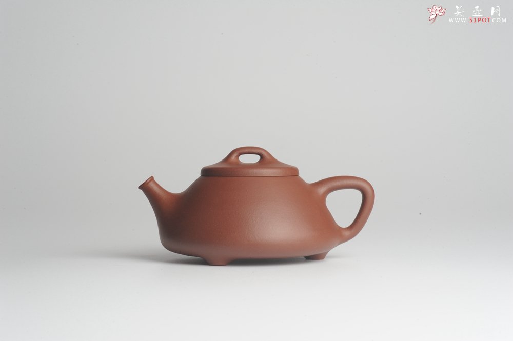 紫砂壶图片：美壶特惠 优质紫泥心舟石瓢 - 美壶网