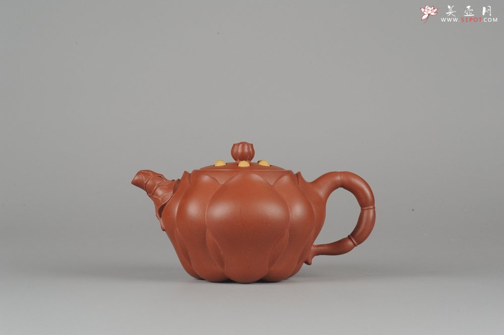 紫砂壶图片：美壶年底特惠 老清水泥秀美莲子壶 - 美壶网