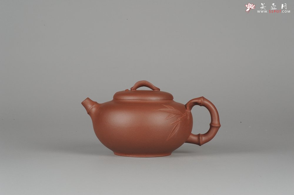 紫砂壶图片：美壶特惠秀竹 贴叶精湛 - 美壶网