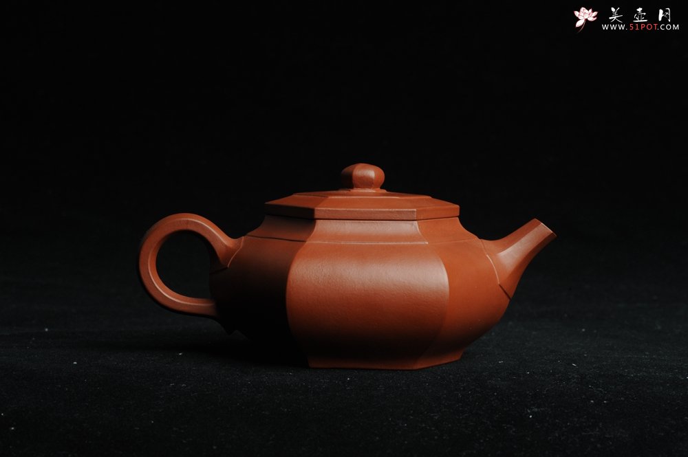 紫砂壶图片：用心之作 优质朱泥全手工大彬六方 工料超好 - 美壶网