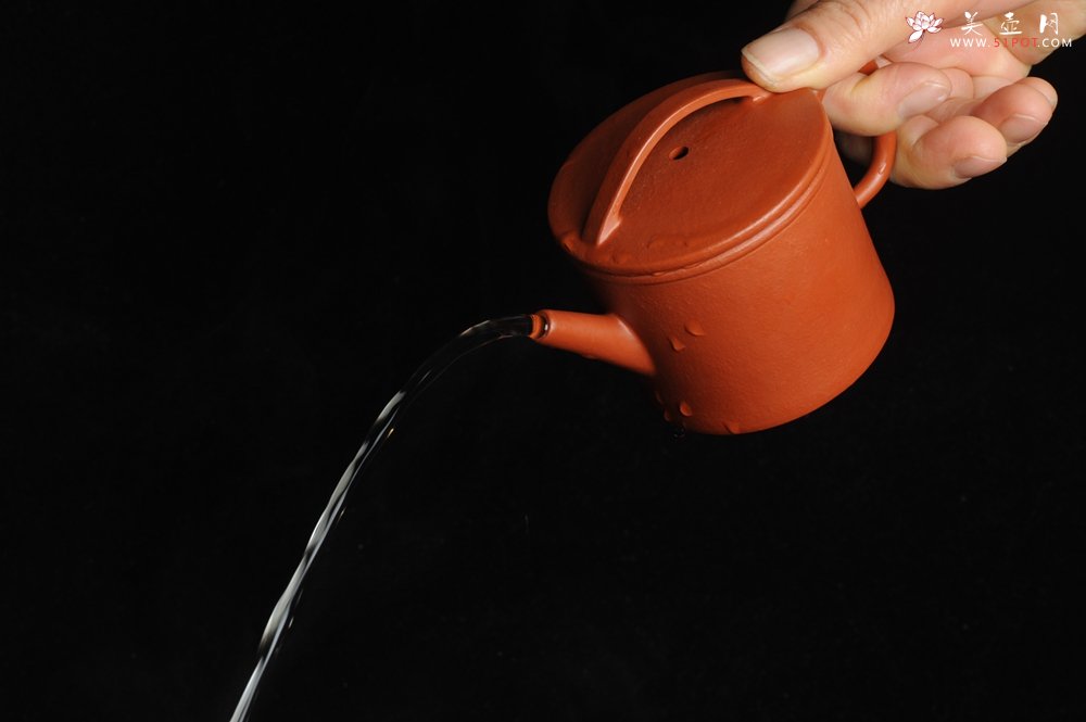 紫砂壶图片：优质赵庄朱泥 精品全手工汉瓦 端庄秀雅 大口实用 出水暴爽 - 美壶网